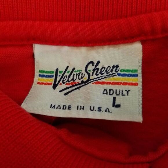 Velva Sheen Polo Shirt Men Large Red Embroidered | Vintage | VGC - Picture 2 of 4